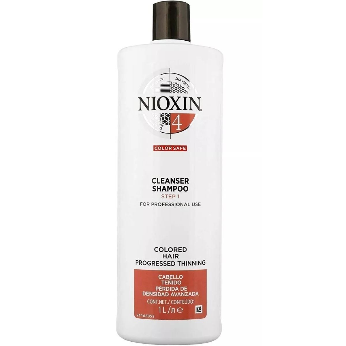 Nioxin-4 Shampoo Densificador Para Cabello Teñido 1000ml